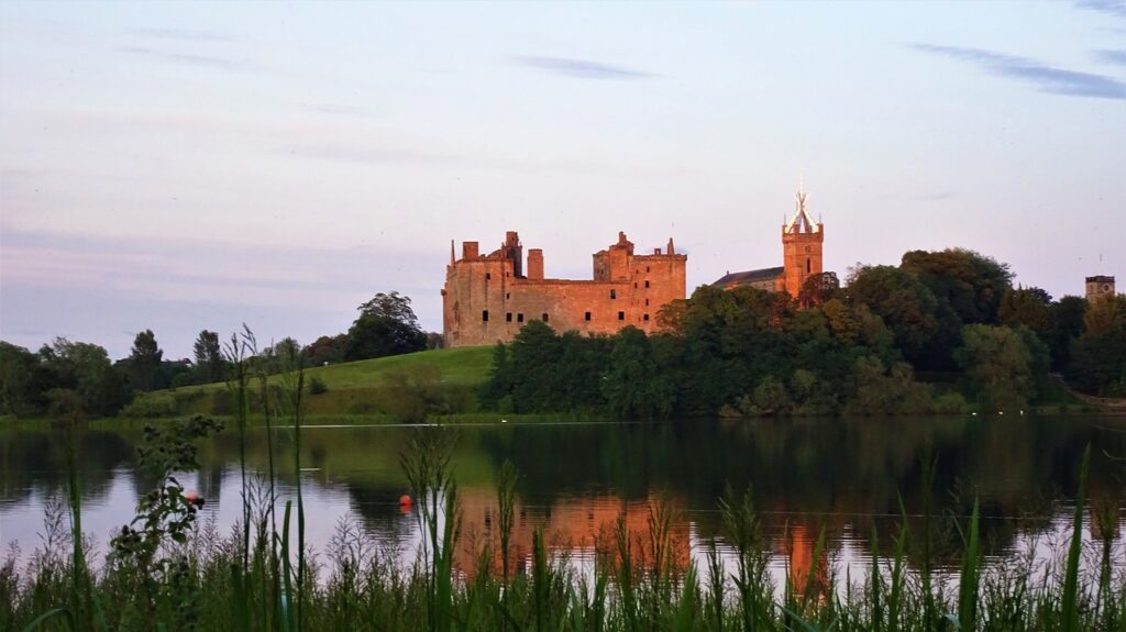 Distant view of Linlithgow Palace by ALLJArt