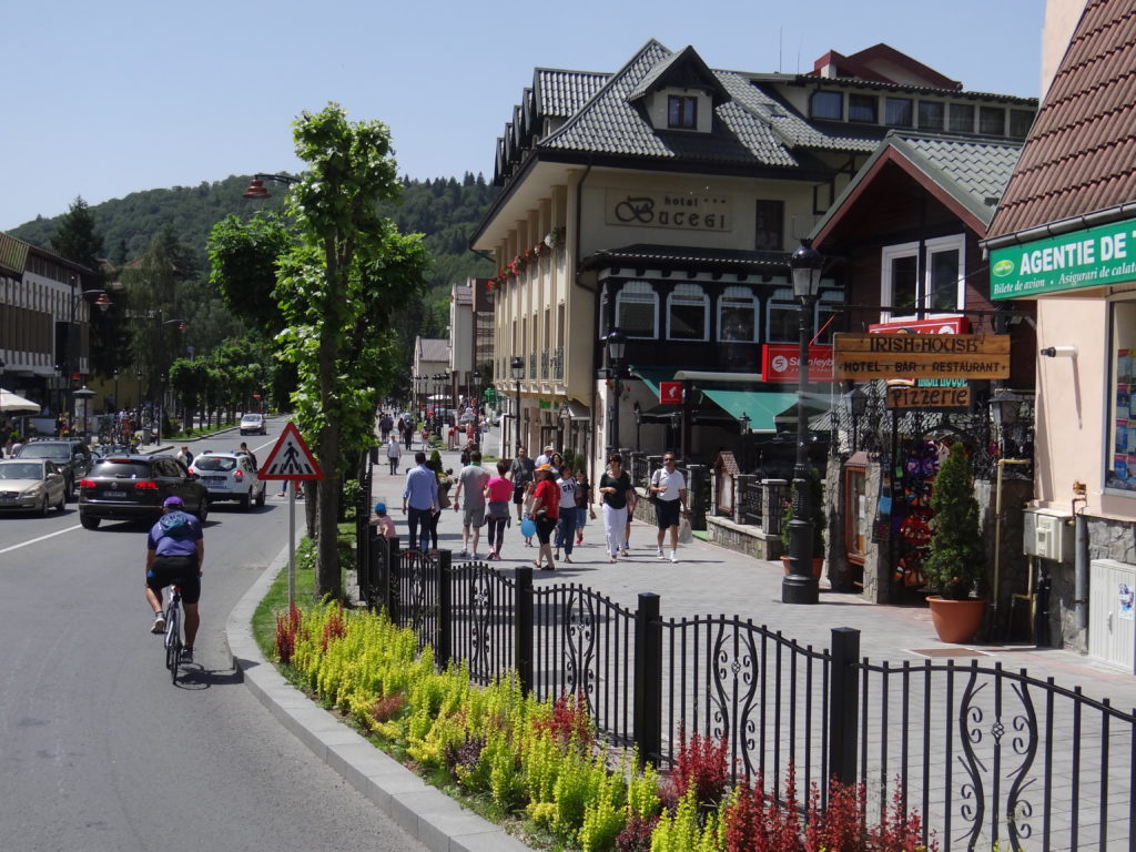 The town and mountain resort Sinaia in Romania