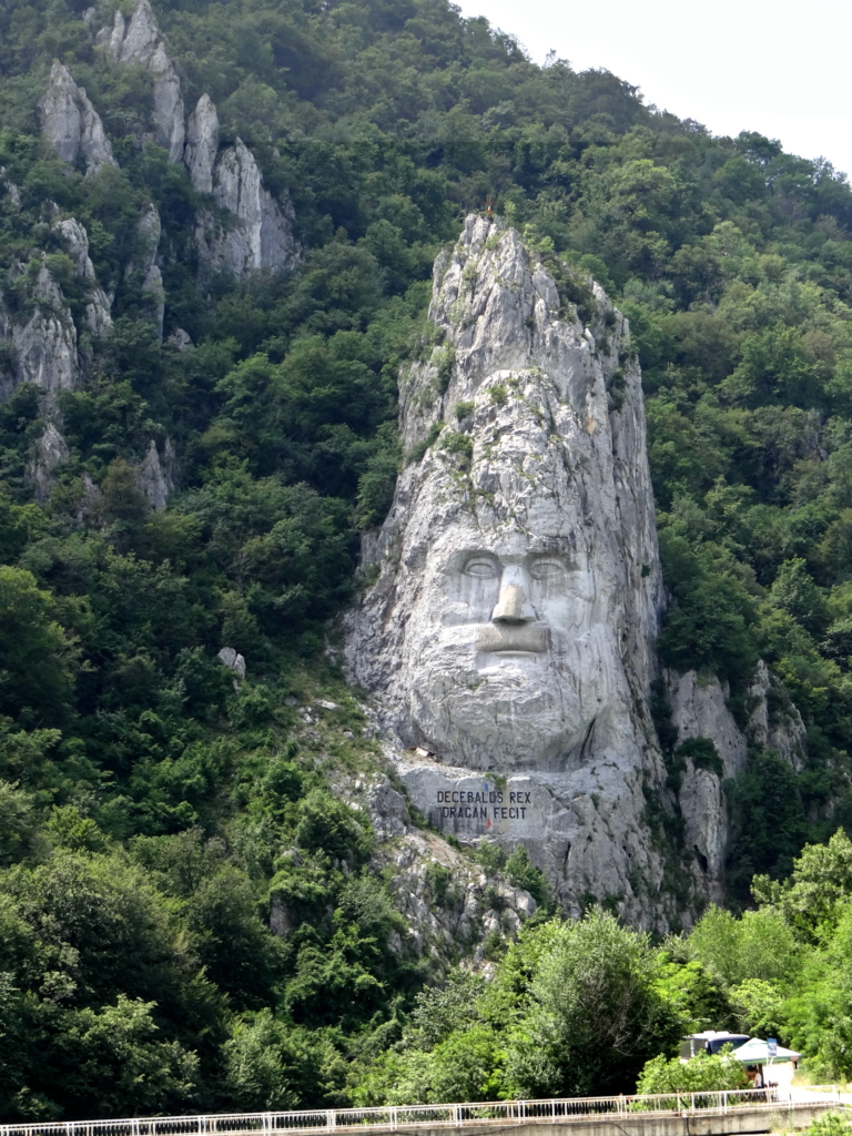 The face of Decebalus, last king of the Dacian Empire (now Romania)