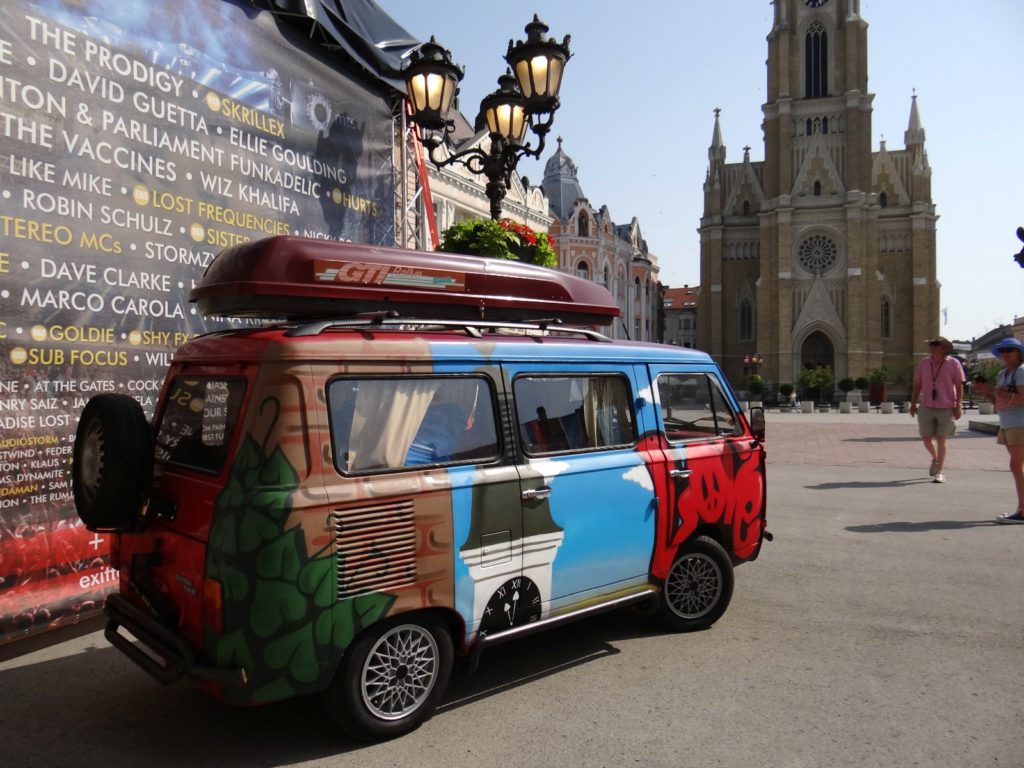 Cool-looking bus in Novi Sad, Serbia 