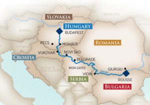 AmaWaterways Gems of Southeast Europe map / Courtesy of AmaWaterways