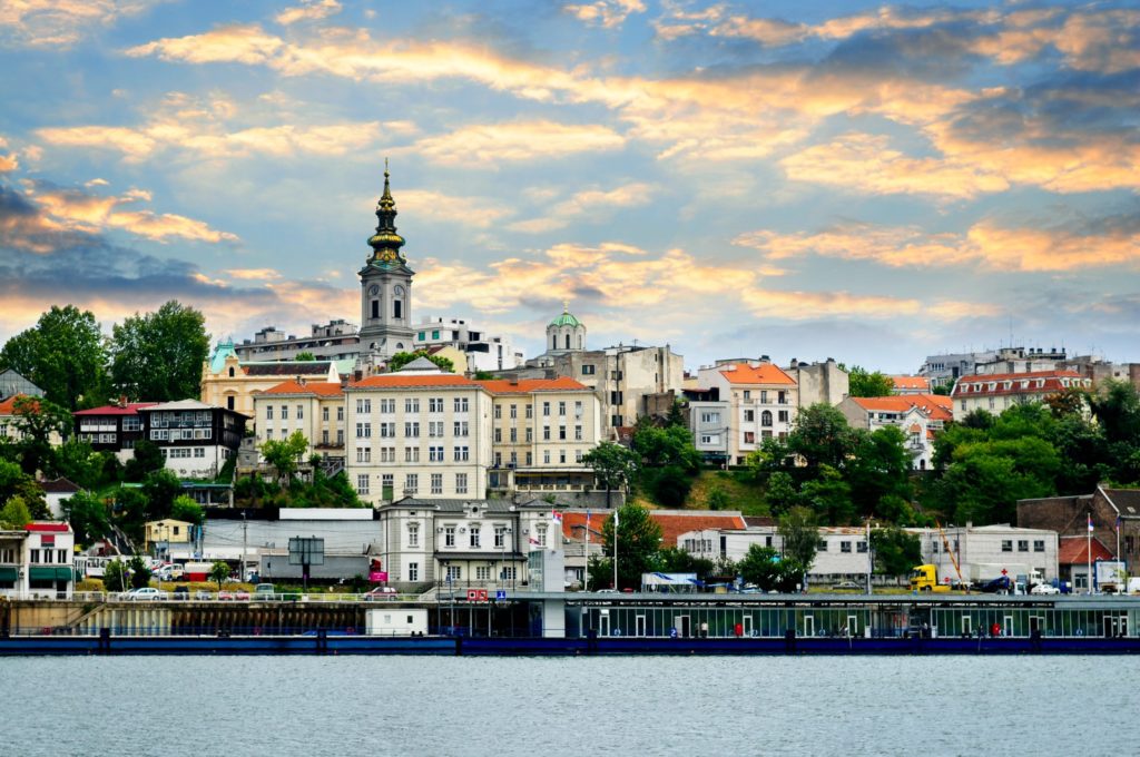 Belgrade cityscape on Danube