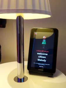 Gadget to set the mood at Citizen M / Melody Moser