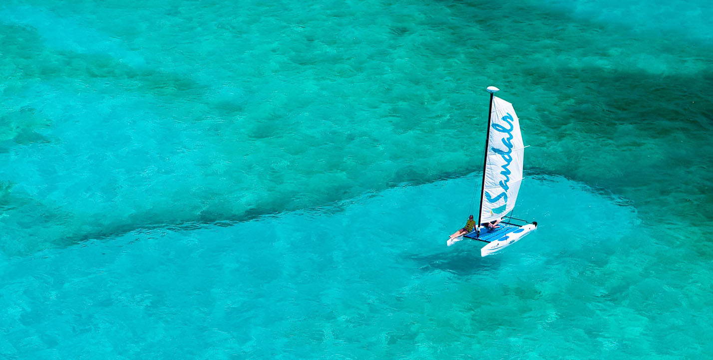 Catamaran sailing at Sandals Royal Bahamian
