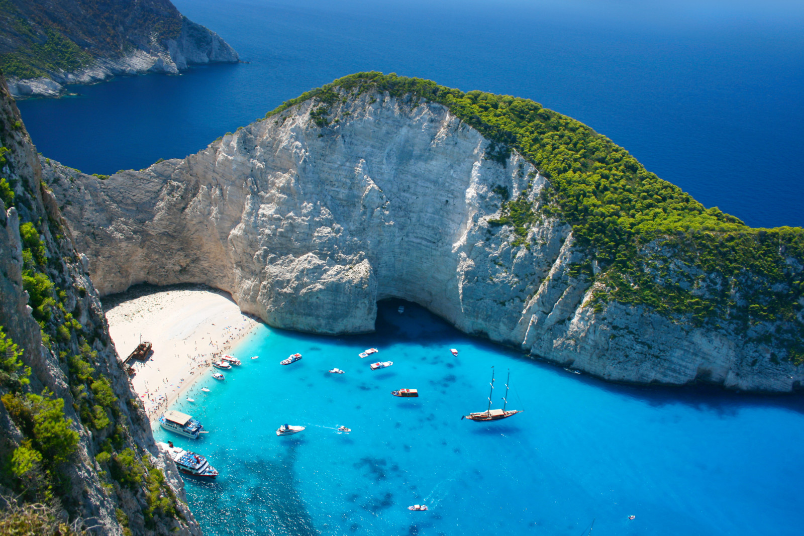 Navagio Beach in Zakynthos Island, Greece/Shutterstock Petr Kopka