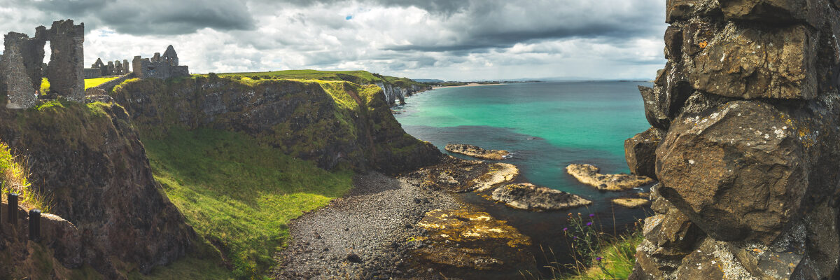 Dunluce Castle overlooks the sea in Northern Ireland