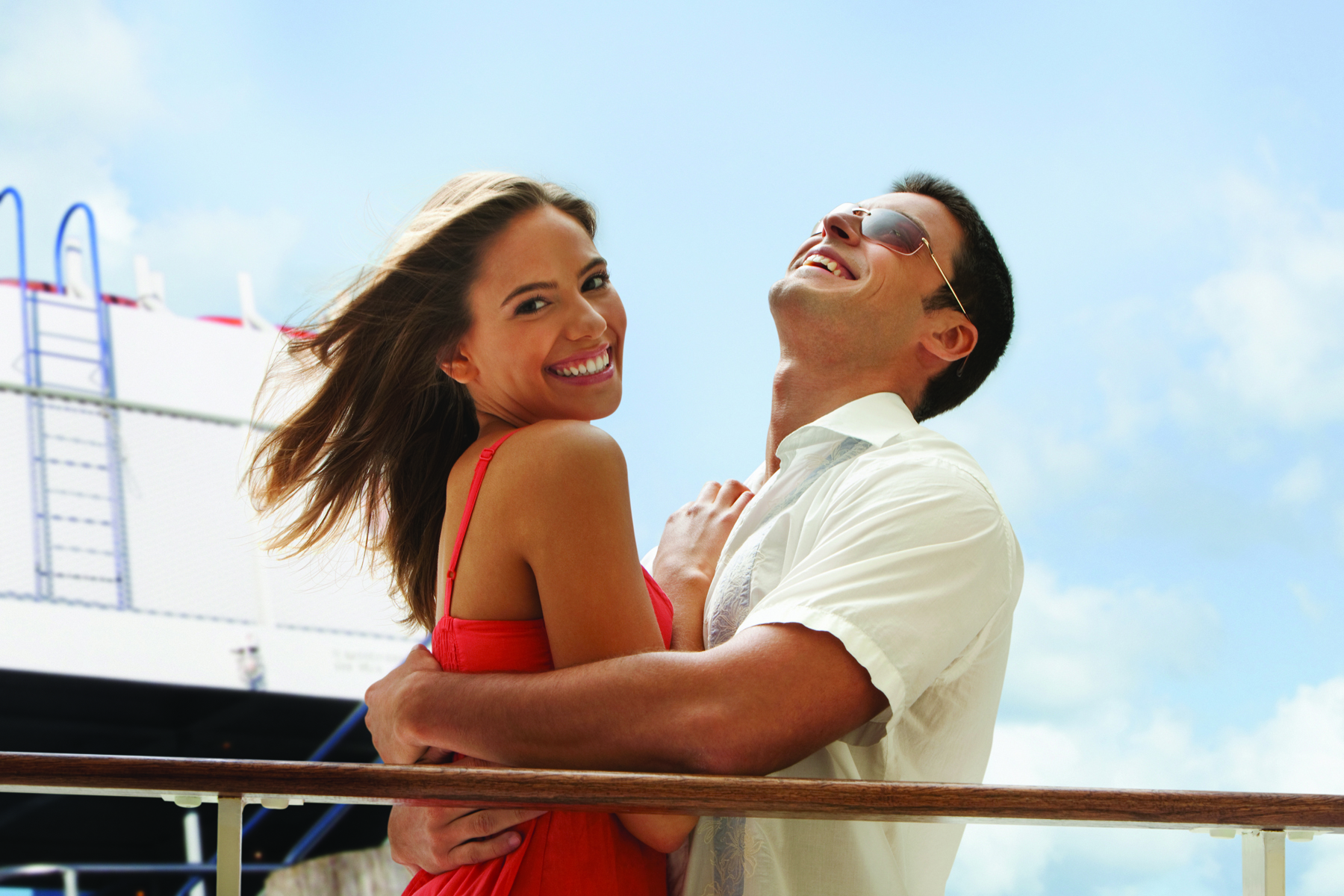 Couple on cruise ship