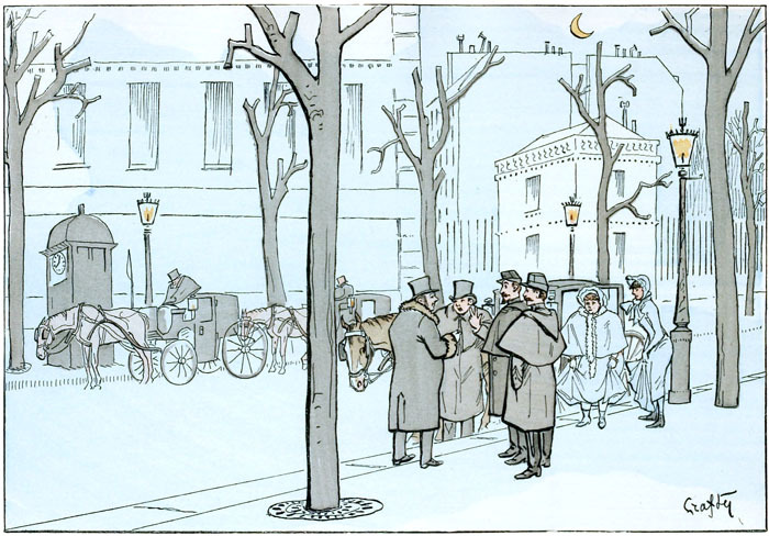 Vintage Paris illustration / Public Domain