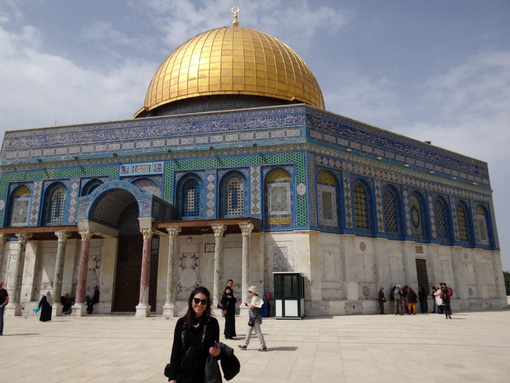 Melody in front of the Dome of the Rock, Temple Mount, Jerusalem / Melody Moser