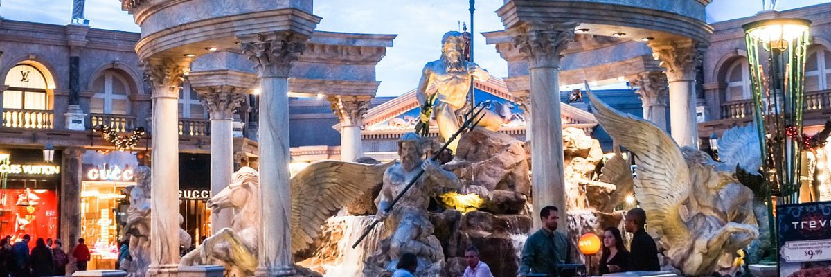 Fancy fountain at Caesars Palace, Las Vegas / Image courtesy of Caesar's Palace
