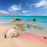 Pink sand and azure water at Elafonisi Beach on Crete by kwasny222